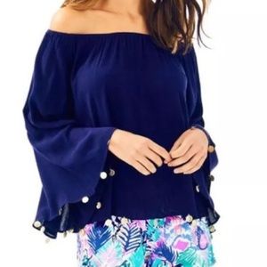 Lilly Pulitzer Delaney Top Coin Trim